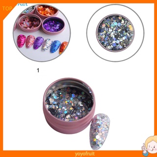 Yoyo Mini lentejuelas de uñas ultrafinas purpurina manicura copos reflectantes para manicura
