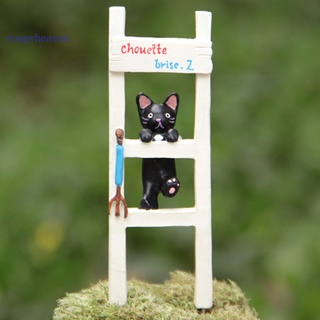 roopyheaven gato escalada escaleras modelo de juguete jardinería miniatura paisaje colección suministros
