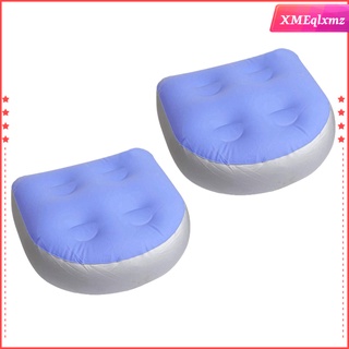 2pcs antideslizante spa booster asiento suave inflable pvc bañera de hidromasaje almohadilla de almohada