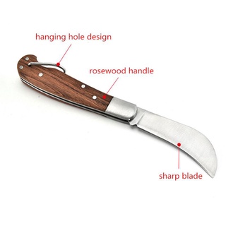 maxin multifuncional al aire libre edc herramienta de palo de rosa mango plegable cuchillo 2cr13 hoja seta cuchillo de caza camping herramienta de supervivencia (6)