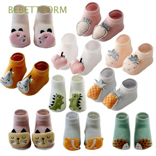 bebettform nuevos calcetines recién nacidos accesorios de dibujos animados animal algodón bebé calcetines bebé otoño invierno 6-12 meses suave antideslizante piso/multicolor