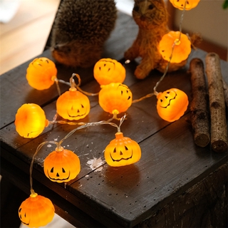 1m 10lights diy halloween vacaciones calabaza led cadena de luz/fiesta de navidad jardín decoración linterna festival accesorios (2)