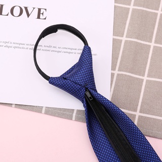 kar3 hombre clásico color sólido rayas cuadros tejido novio corbata corbata ajustable cremallera (9)