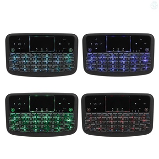 A36 Mini teclado inalámbrico GHz 4 colores retroiluminados aire ratón Touchpad teclado para Android TV Box Smart TV PC recargable