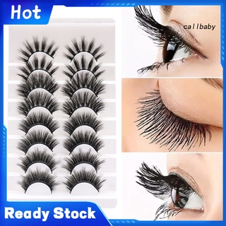 <CALLBABY> 8Pairs A(807)/B(M14)/C(C3)/D(DC012) False Eyelashes Comfortable to Wear Easy to Remove Fiber Makeup Extensions Eye Lashes for Female
