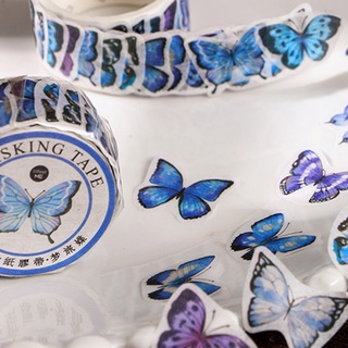 💕Fay💕 100 unids/rollo DIY Washi cinta etiqueta adhesiva enmascaramiento cinta adhesiva pegatina Scrapbooking papelería decorativa seta mariposa flor (9)