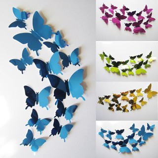 calcomanía mariposas 3d espejo decoración del hogar arte de pared