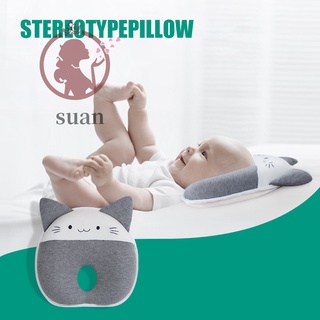 almohada de bebé para recién nacido transpirable protección de algodón para anti cabeza plana suave cabeza de bebé moldeando almohada super lindo