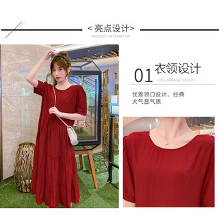 M-2xl rojo vestido de maternidad dulce vestido largo para el embarazo de cintura libre de manga corta elegante ropa embarazada verano (6)