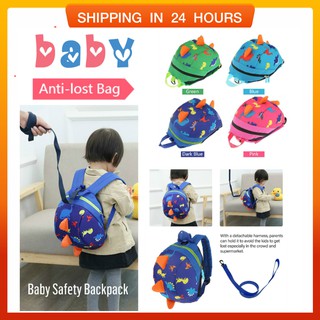 caliente bebé anti-pérdida bolsa de los niños arnés de seguridad mochila lindo dinosaurio mochila escolar
