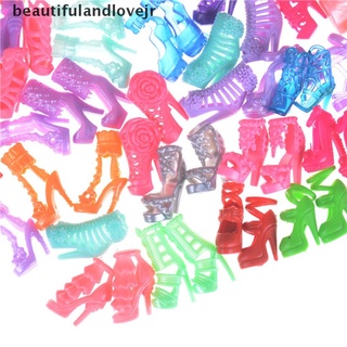 [beautifulandlovejr] 60 pares de muñecas de moda zapatos de tacón alto sandalias para zapatos de muñeca regalo