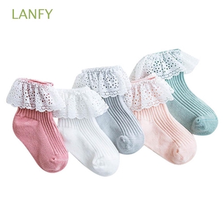 calcetines de encaje florales con lazo para bebés de 0 a 1 años