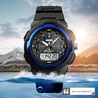 SKMEI [woxuyaobd] reloj de pulsera con retroiluminación LED Digital analógico deportivo impermeable con alarma y fecha