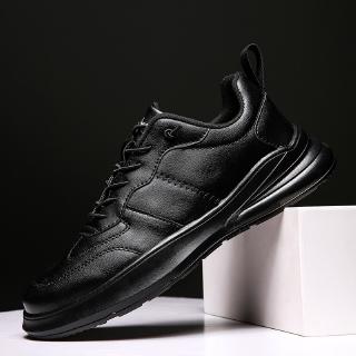Negro Zapatos De Los Hombres Lona Para Mocasines Goma Zapatillas De Deporte