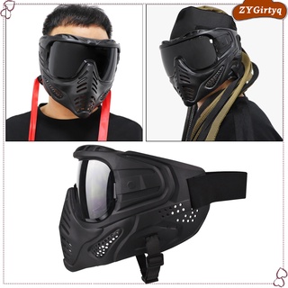 hombres mujeres máscara completa respirador cs wargame transpiración protector facial