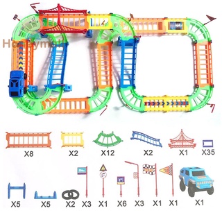 Honeymall Bend tren rieles niño DIY montaje juego de juguete juguete temprano educativo juguete para regalo (4)