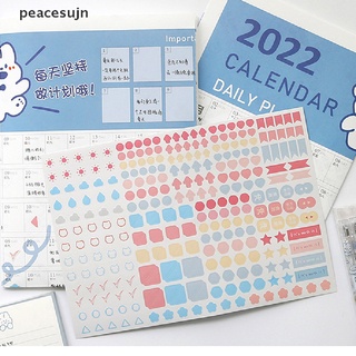 【jn】 2022 Year Wall Calendar with Sticker 365 Days Daily Schedule Periodic Planner .