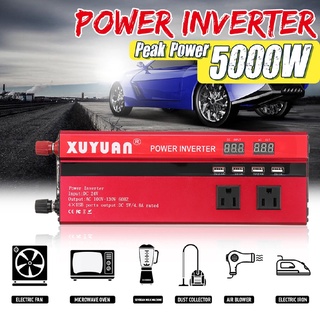 5000W Solar Power Inverter LED DC 12v/24V to AC 110v/220V Sine Wave Converter