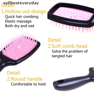 [sellbesteveryday] 1 pza cepillo masajeador masajeador para el cuidado del cabello/cepillo de relajación/cepillo de ducha caliente para cuero cabelludo