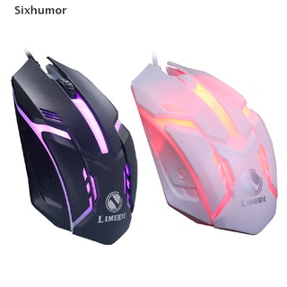 【Sixhumor】 Gaming Mouse USB Wired Optical Mice Adjustable DPI Colorful LED For PC Computer CL