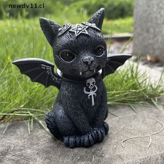 newd magic gato resina artesanía animal decoración pug perro monstruo regalo de halloween jardín cl (1)