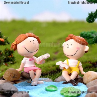 [GBC] feliz pareja banco DIY Mini miniatura figura decoración casa de muñecas Micro paisaje [Glowingbrightlycool]