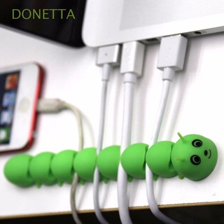donetta silicona 7 clips organizador de cable de ratón enrollador de alambre enrollador de 7 agujeros línea de teléfono auriculares para teléfono móvil cable auriculares soporte de cable abrazadera/multicolor