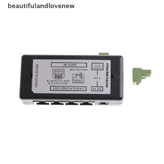 [beautifulandlovenew] 4 puertos poe inyector poe adaptador de alimentación ethernet fuente de alimentación pin para cámara ip