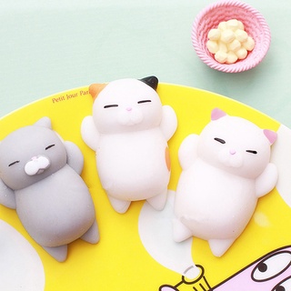 [sudeyte] Cute Cartoon Cat Squishy Toy Stress Relief Soft Mini Animal Squeeze Toy Gift