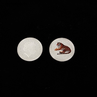 oemtin año del tigre moneda conmemorativa china cultura plata tigre monedas colección.
