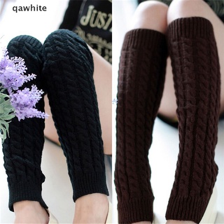 qawhite - calentadores de pierna de punto de ganchillo para mujer, diseño de legging, moda caliente cl