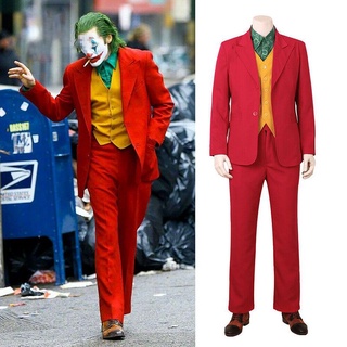 4pcs traje de película joker cosplay disfraz arthur fleck conjunto payaso halloween cosplay disfraz
