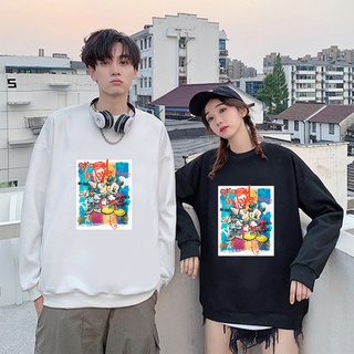 Moda pareja de dibujos animados patrón jerseys suéter de las mujeres sudadera jersey 6586