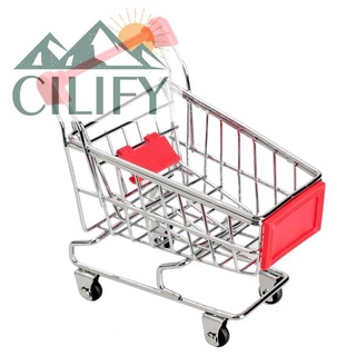 Cilify Mini Supermercado Handcart Compras Carrito Modo Almacenamiento Juguete