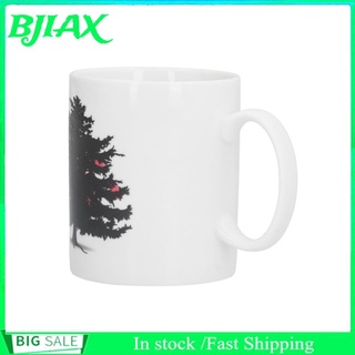 Bjiax - taza para cambiar de Color, diseño de árboles de navidad, cerámica para oficina en casa