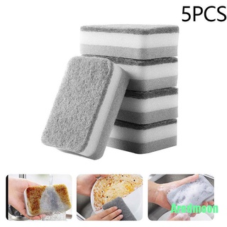 Aredmoon 5PCS esponja mágica fuerte cepillo de limpieza plato tazón esponja de lavado de cocina limpio