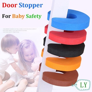 Ly 4PCS Protector de seguridad para el hogar cocina dormitorio bebé niños puerta de seguridad tapón nuevo Clip de espuma Protector de dedo suave/Multicolor