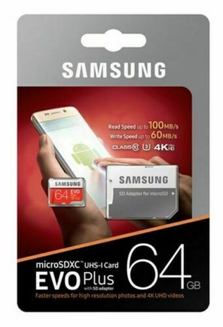 Samsung Evo Plus Cartão Micro Sdxc 16gbgb 64 32gb Adaptador 128gb 256gb 100mb class 10!