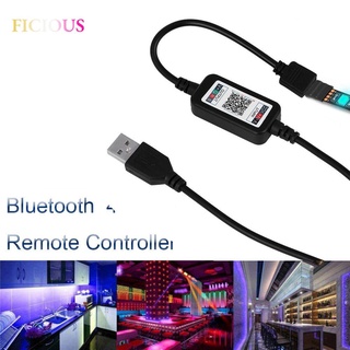 ficious hot rgb led tira de luz controlador flexible bluetooth 4.0 cable usb inalámbrico mini 5-24v práctico control de teléfono inteligente