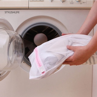 Sy bolsa de lavandería con cremallera para ropa interior, sujetador, calcetines, lavadora, red, bolsa de malla