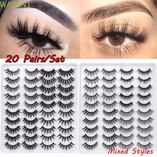 NIUYOU Beauty 3D Faux Mink Handmade Thick Long False Eyelashes Eye Makeup Tools Mixed Styles Criss-cross Woman's Fashion Wispies Fluffies