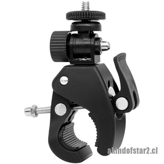<akin2> abrazadera de tornillo de liberación rápida soporte de manillar de bicicleta soporte 1/4 trípode para cámara dv