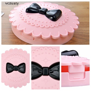 Vczuaty Cute Bow Fairy Ribbon False Eyelash Protect Shape Case Container Pink Box CL