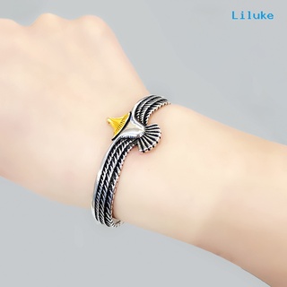 CL--Bracelet Eagle Design Open Cuff Bangle Vintage Jewelry Gift Ornament for Daily Life