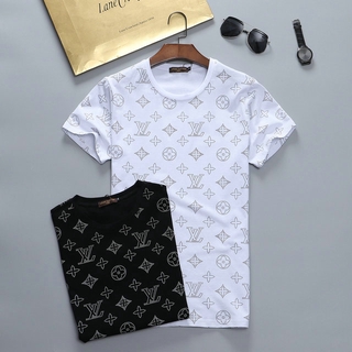 Lv Louis Vuitton Camiseta de verano 2021 de algodón delgado Manga corta para hombre (1)