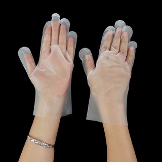 【rg】 100Pcs TPE Disposable Gloves Waterproof Powder Free Latex Gloves for Household .
