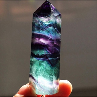 piedra de cristal de cuarzo fluorita natural curación amatista hexagonal varita punto
