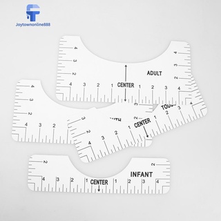 Joe-Tools: 2021 camiseta alineación regla artesanal PVC camiseta herramienta de medición blanco para hacer centro de moda (8)