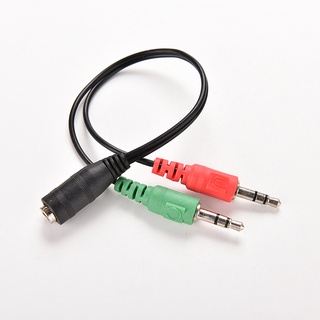 {FCC} Mm hembra a 2 conectores macho Dual enchufe Audio estéreo auriculares divisor de micrófono Cables