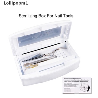 Lollipopm1 esterilizador de uñas bandeja de desinfección pedicura manicura caja de uñas cajas de arte mi